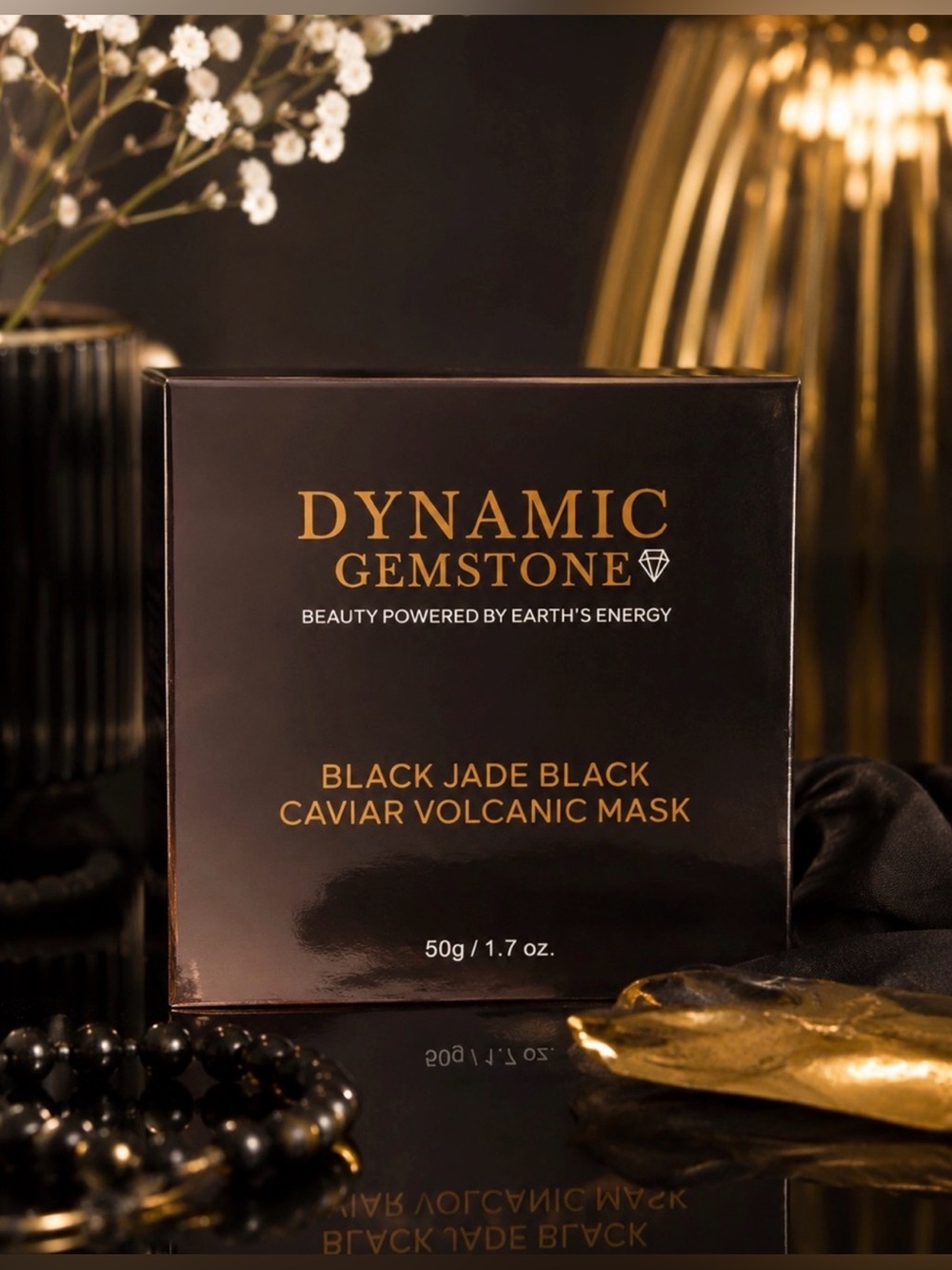 💎Dynamic Gemstone Black Jade Caviar Volcanic Mask — Retail $2950 💎